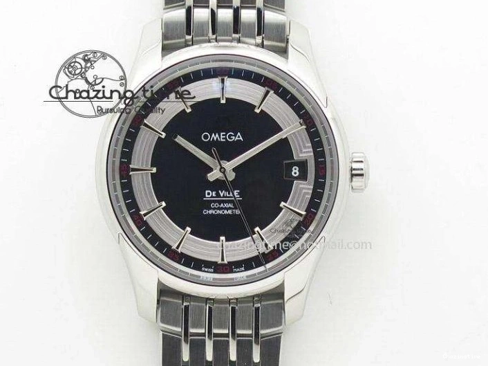 1230 QuickDry De Ville Chronograph RG OMF 1:1 Best Edition Blue Dial On Blue Leather Strap A 8107